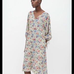 Warm NY Silk Floral Dress Small